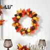 Maple Leaf Stickers for Halloween Thanksgiving Day Wall Sticker, Pumpkin/Pinecone/Leaf Print Garland Shape Autumn Festival Window Clings Waterproof