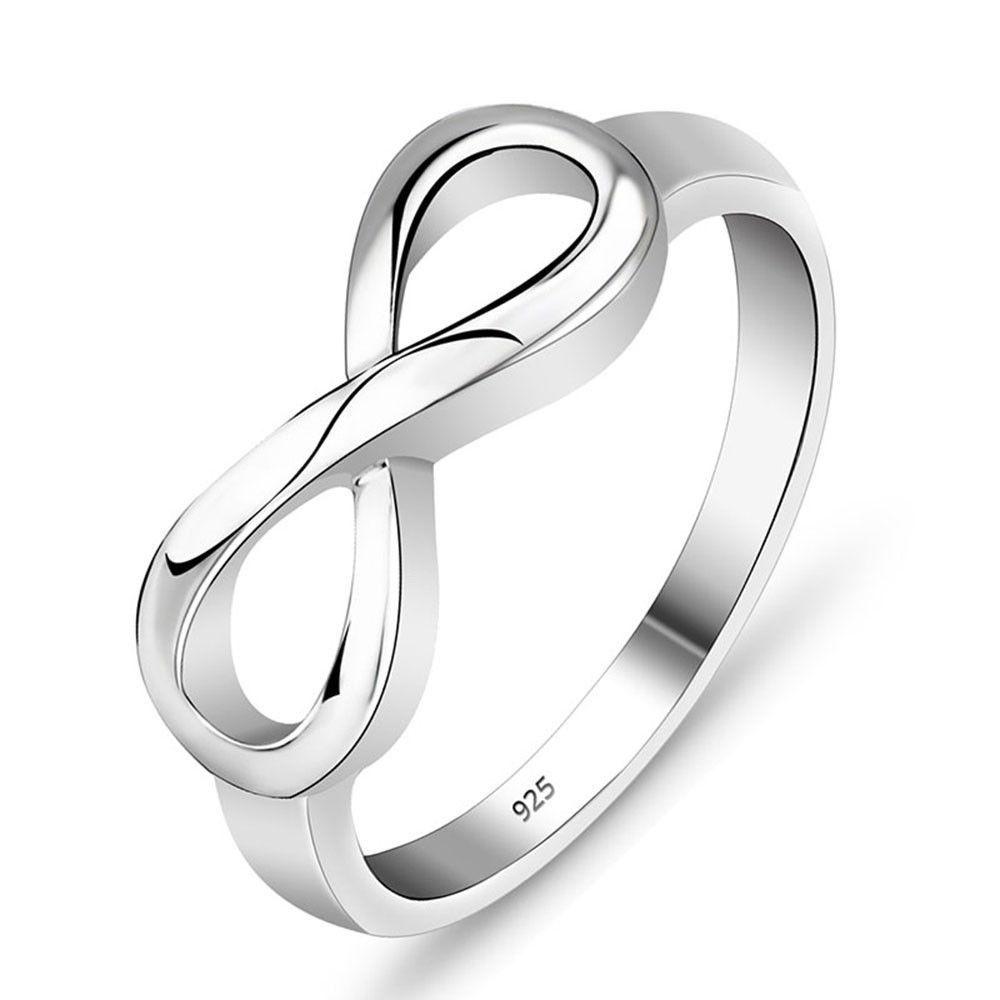 

Creative 8 Shape Ring for Women Fashion Silver Plated Alloy Jewelry Elegant Gift 13