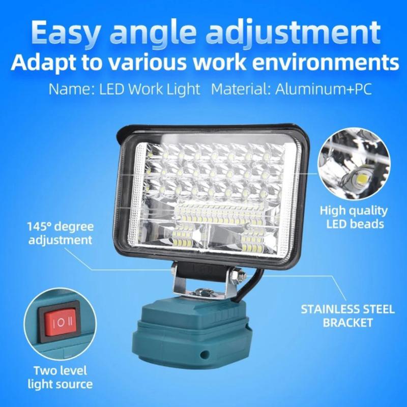 For Makita 18V Li-Ion Battery Led Work Light 3/4/6/8 Inch Flashlight Portable Emergency Flood Lamp Camping Lamp