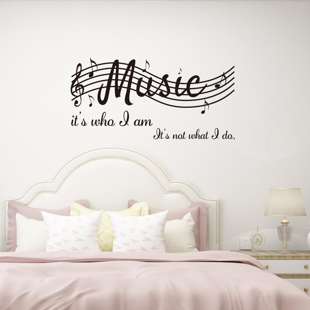 Pvc Music Notes Wall Stickers Quotes Sayings Words Wall Decals For Living Room Bedroom Sofa Tv Background Wall Decor