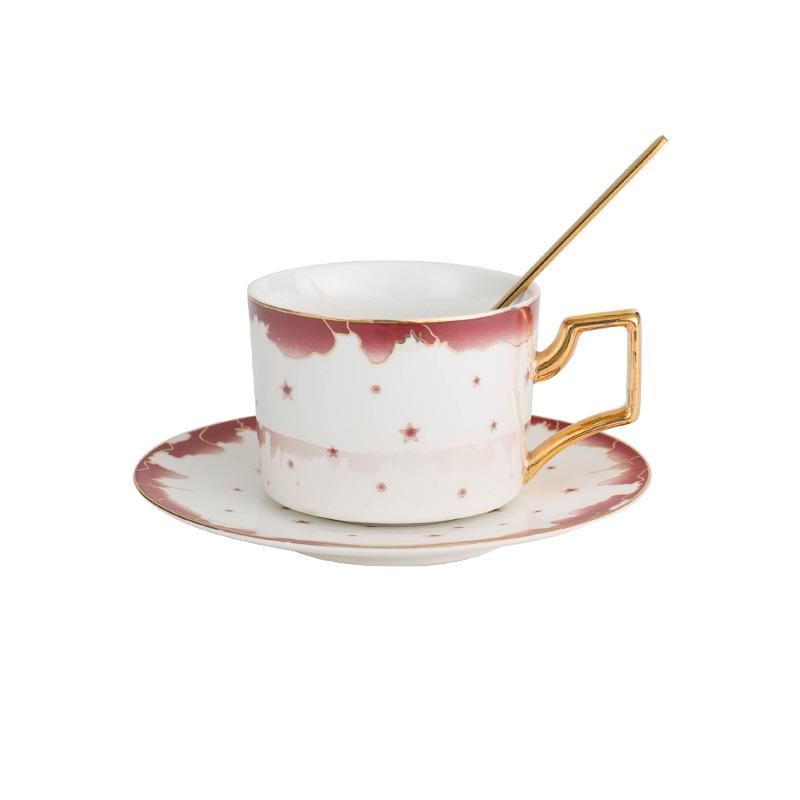 

Starry sky gold, move the bone china coffee cup to the new wedding, give the newlyweds gifts, souvenirs, and high-value coffee cups. 240ml