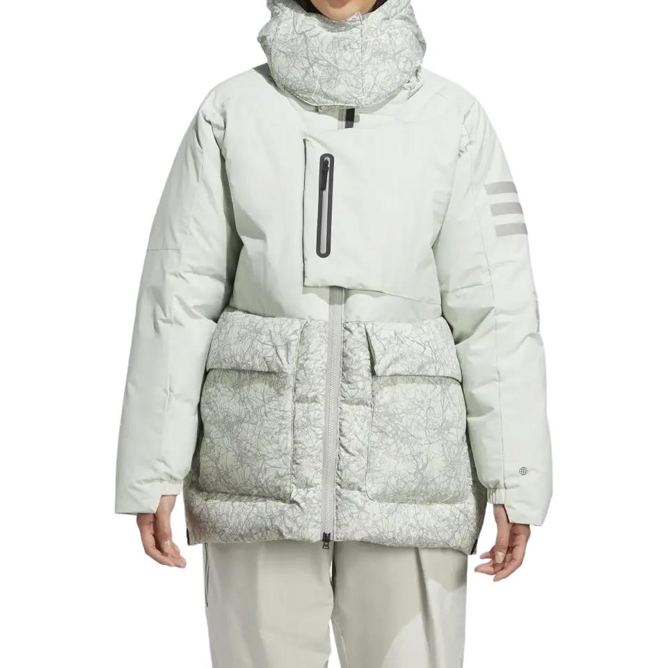Adidas x And Wander Xploric Down Jacket Women's Linen Green HN6943