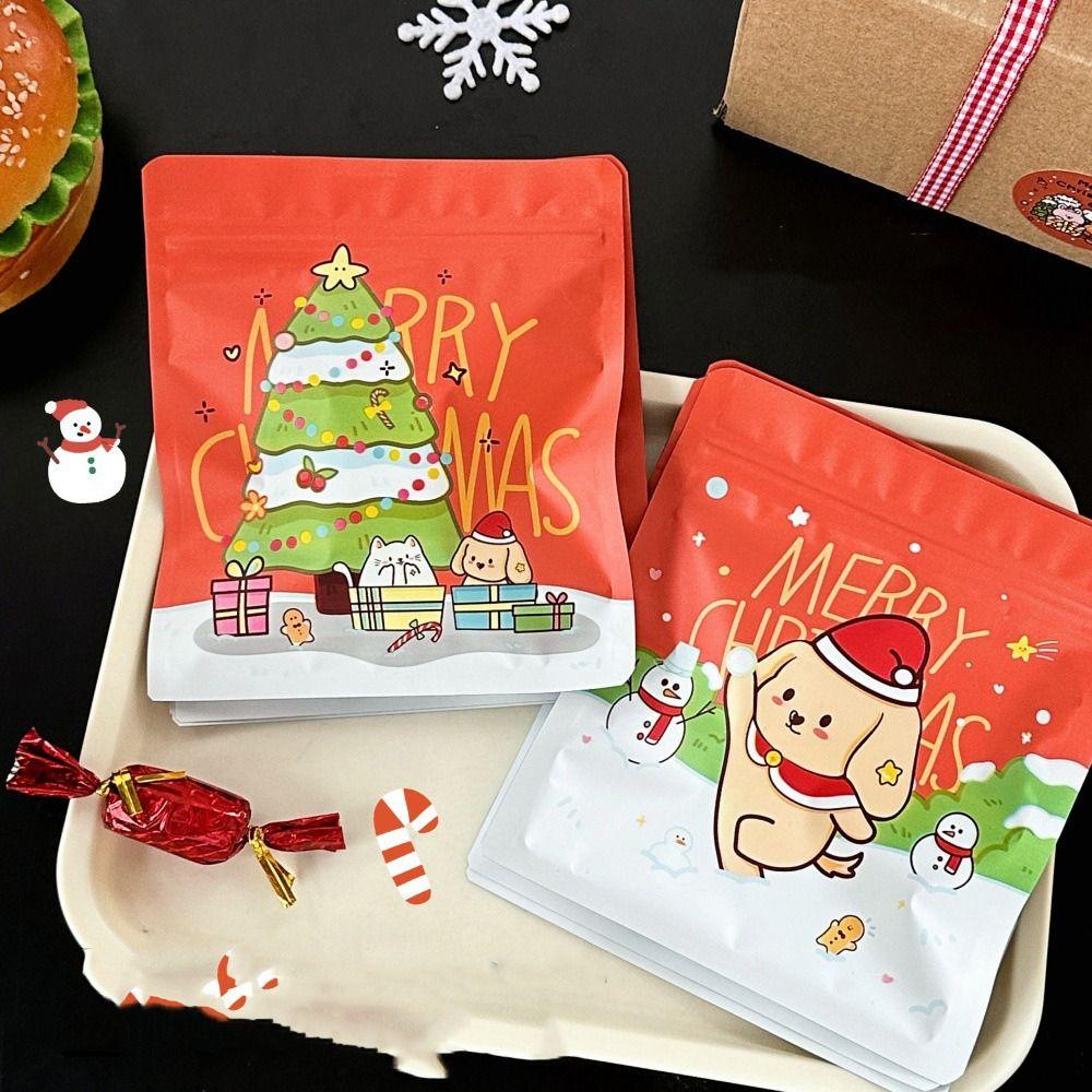 10Pcs Puppy Packaging Bags Cute Cartoon Self Sealing Pockets New Zip-lock Bag  Biscuit