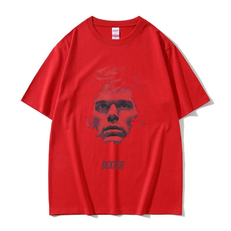 2026 Summer 90s Vintage TV Play Dexter Morgan Face Graphic Unisex WoUnisex Casual T Shirt Unisexs 100 Pure Cotton Printed Tshirt