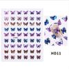 8 PC Holographic 3D Nails Stickers Nail Art Laser Butterfly Sticker Decal Butterflies Manicure Decoration Tool