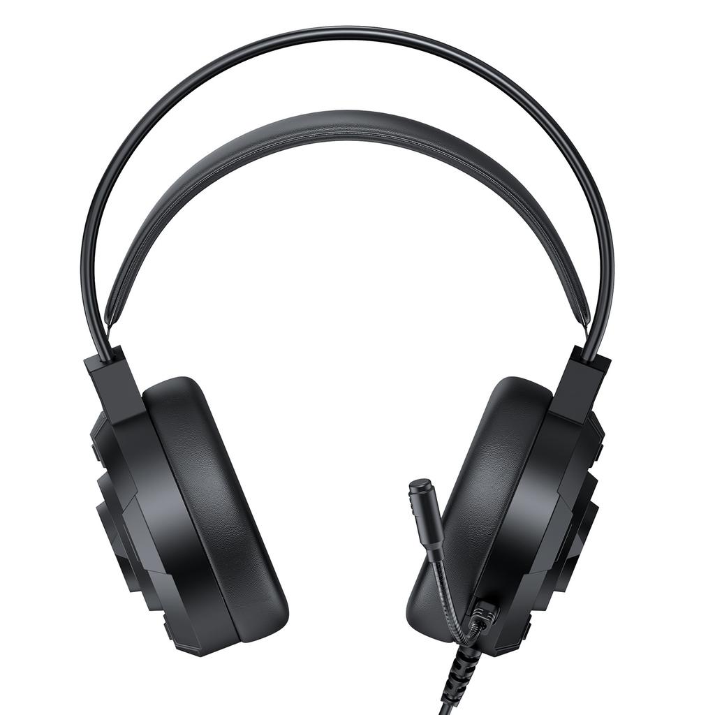 Gaming Headset with RGB Lights, 7.1 Surround Sound USB Wired Headphones, 50mm Drivers, Lightweight Design, Over Ear