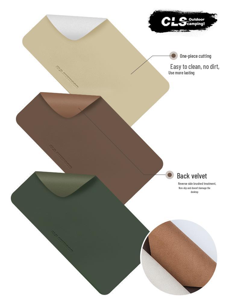 Heat-Insulating Waterproof PU Leather Placemat & Tablecloth for Camping and Picnics