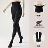 New Bare-leg Artifact VC Flower Fairy High-waisted Belly-tucked Leggings Hip-lifting Black Silk Skin-penetrating Leggings Female