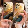 Gold Marmor Textur Für Samsung A73 A72 A71 A42 A56 A55 A54 A53 A52s A52 A51 A36 A35 A34 A33 A32 A16 Goldenes Glas Handyhülle