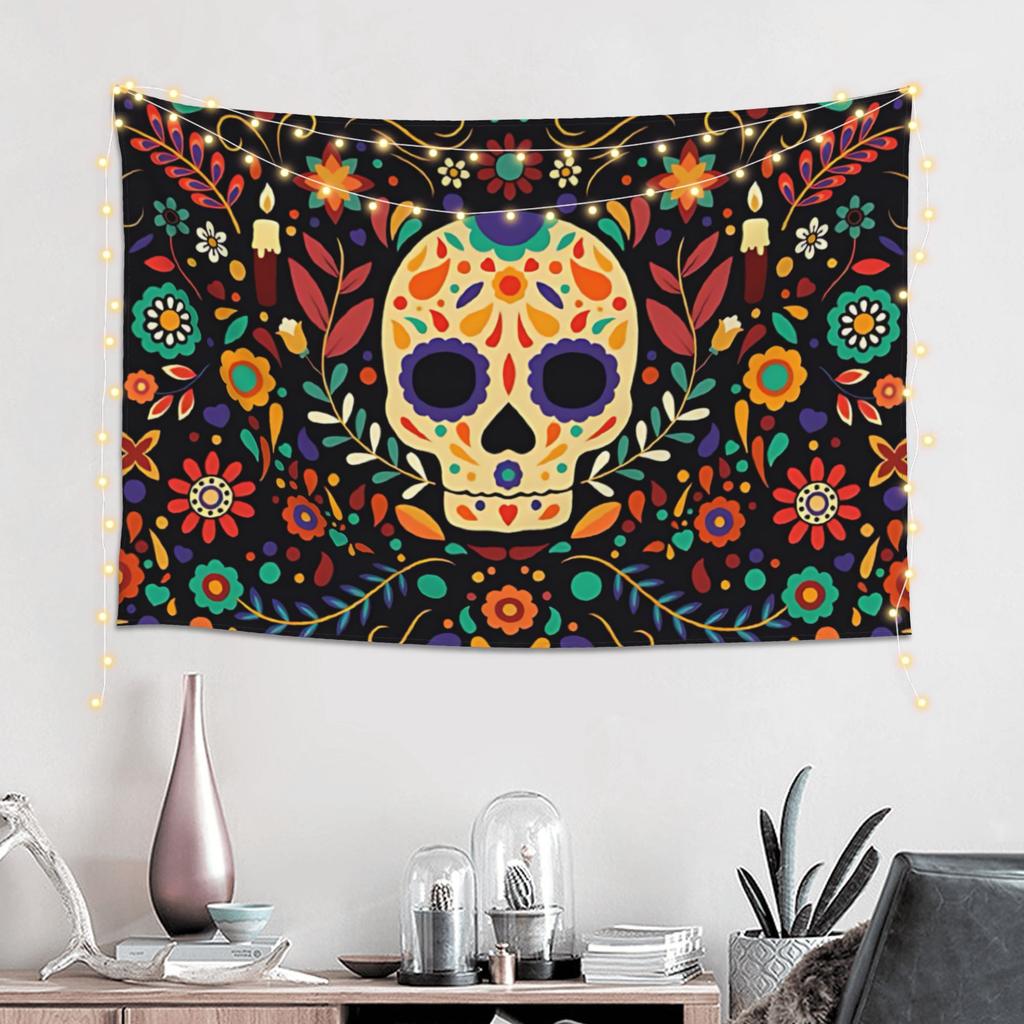 Halloween Trick Or Treat Print Tapestry Wall Hanging Blanket Tapestry Home Decor Items Wall Decorations