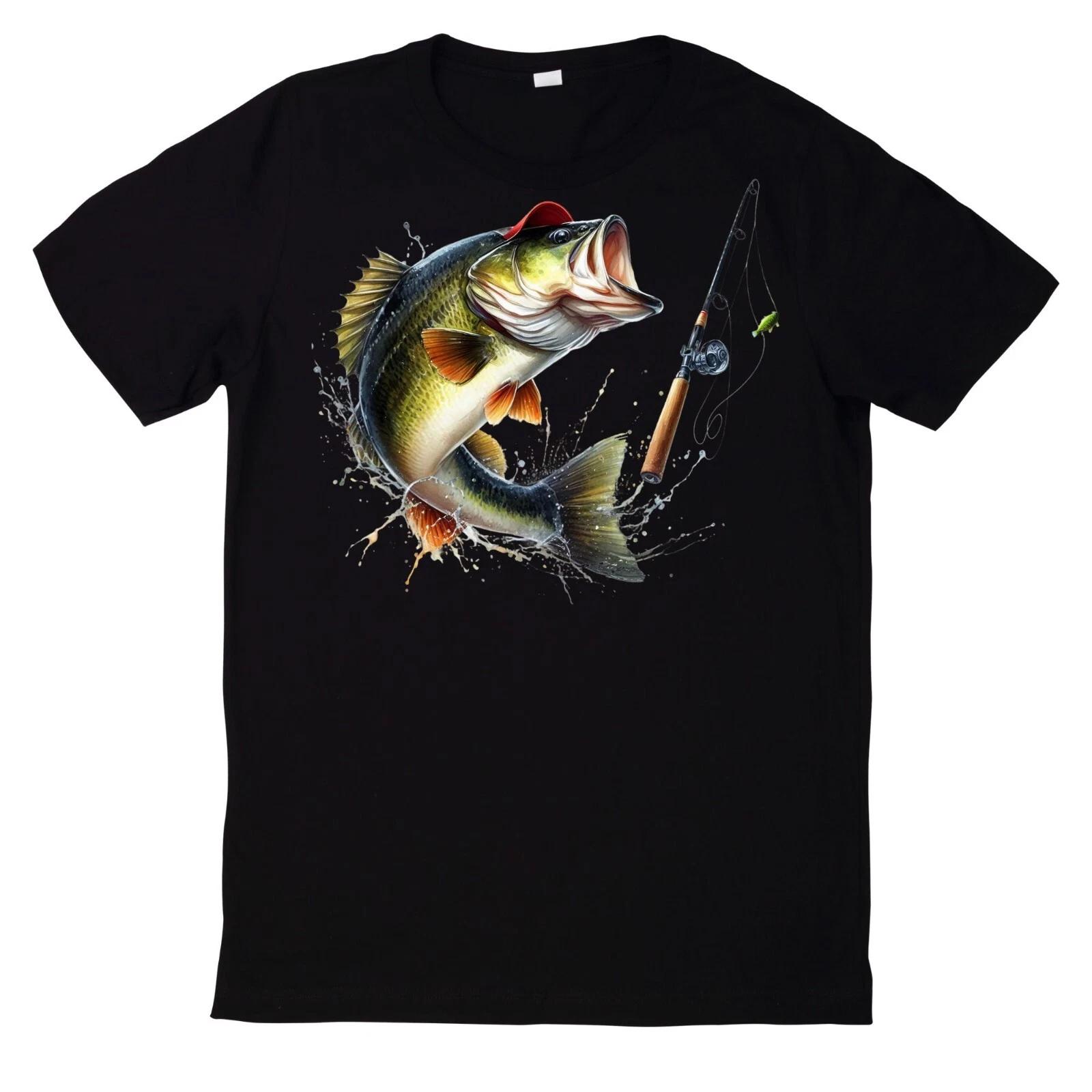 T-Shirt Lustiges Angler Fisch Motiv XXXL