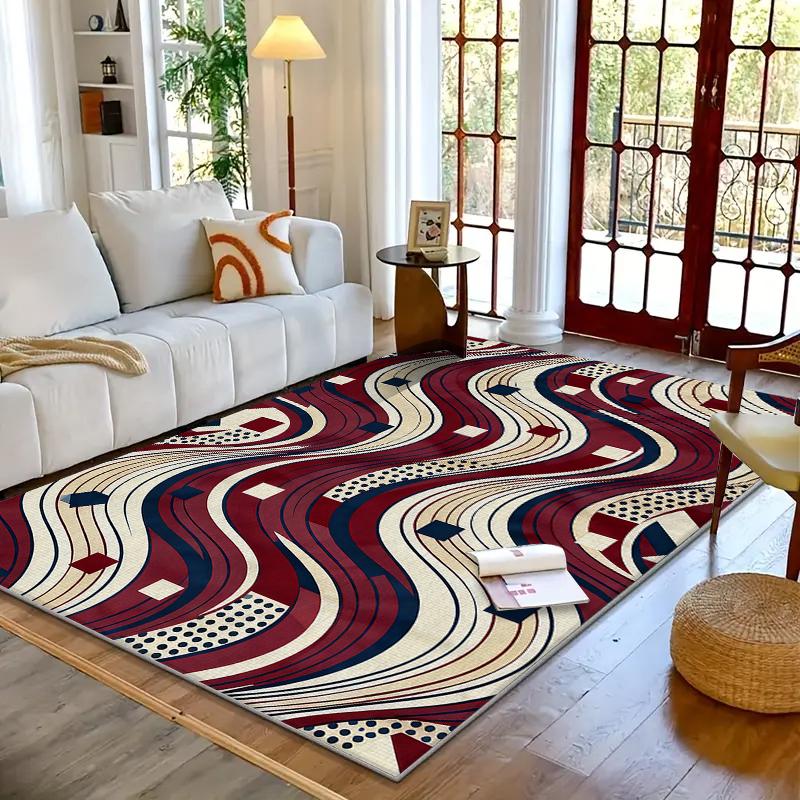 VIKAMA Simple Luxury Crystal Carpet Home Living Room Bedroom Sofa Coffee Table Rug and Home Anti-Slip Floor Mat Decoration