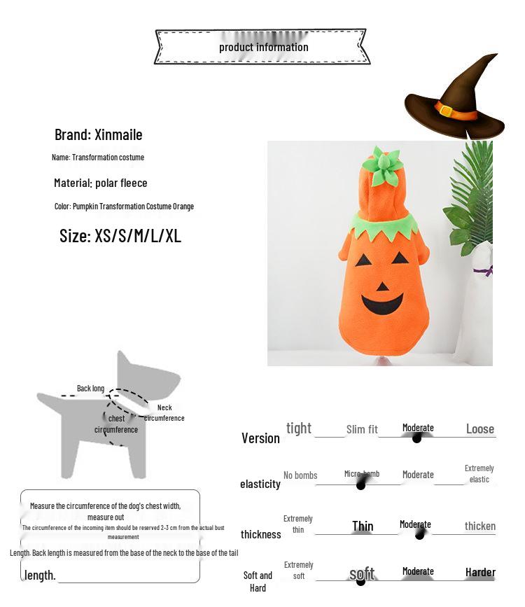 Halloween Pumpkin Dog Costume - 2021 Bestseller Autumn/Winter Casual Wear