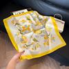71Cm silk scarf square scarf high sense Korean fashion versatile professional simulation silk small scarf retro printed silk scarf women