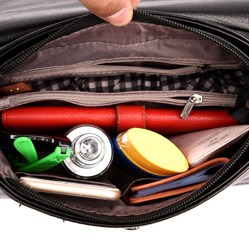 2025 New Fashion Shoulder Bag Soft Leather Waterproof Messenger Bag Leisure Commuter Versatile Crossbody Bag