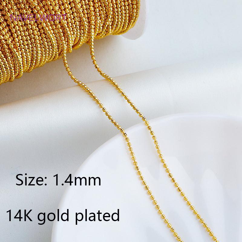 Wholesale 14K Gold Plated Brass Metal Loose Chains Bulk Chains For Jewelry Making,DIY Handmade Jewellery Making Supplies