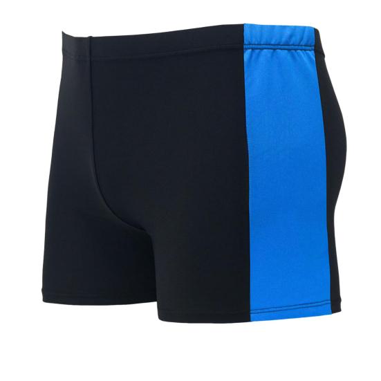 Yetişkin erkekler erkek mayoları orta katlı elastik bel Patchwork renkli su itici mayo çabuk kuruyan erkek mayoları yüzme şortu