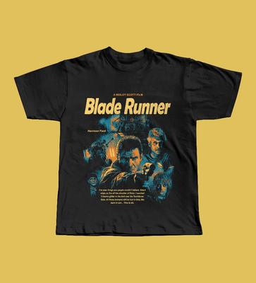 Maglietta Blade Runner Ridley Scott 1982 SciFi Tee Estiva Unisex e Donna Larga e Traspirante T-shirt Top