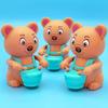 Cartoon Aufziehspielzeug Keine Batterie erforderlich Interessanter Bär Schweinchen Panda Frosch Trommelspielzeug Unterhaltung Füllstoff Aufzieh-Trommel Jungen Mädchen