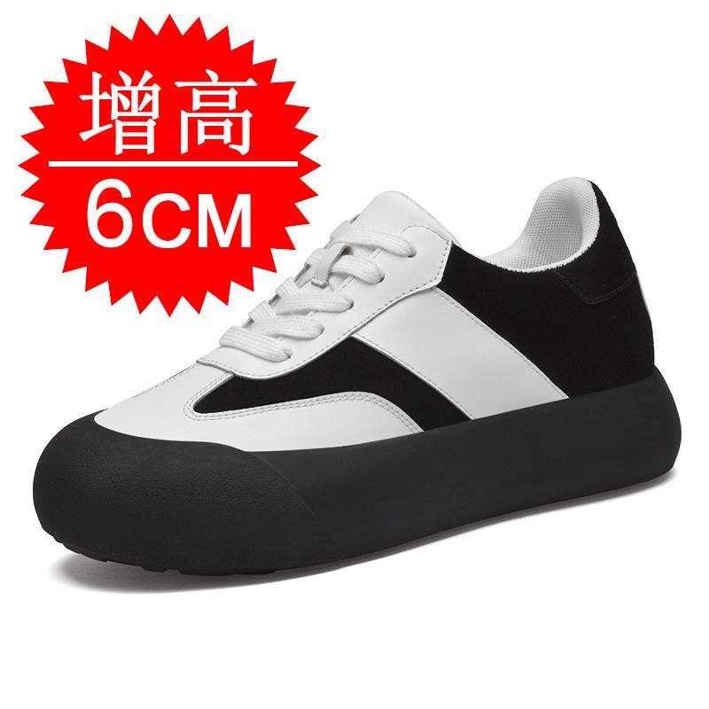 Zapatos invisibles para aumentar la altura 10 cm Negro y Blanco Tacón oculto Suelas gruesas Hechos adecuados Tanto 8 cm 6 cm Zapatos casuales elevadores