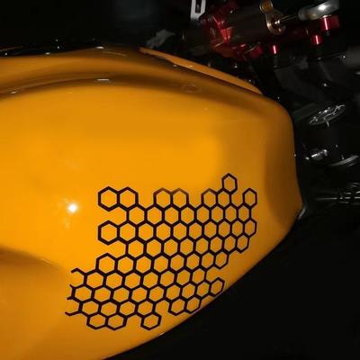 Motorcycle Sticker Honeycomb Helmet Decals Stickers Helmet Decal Waterproof Stickers Motocross Decals Bumper Creative Sticker