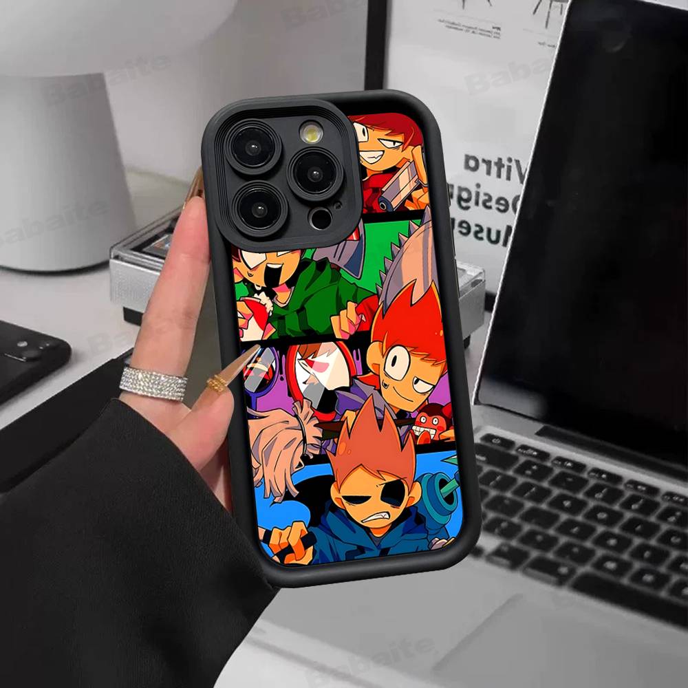 Cartoon Cute E-Eddsworlds Silicone Soft Phone Case For IPhone 17 16 14 13 12 11 15 Pro Max Plus Air Cover