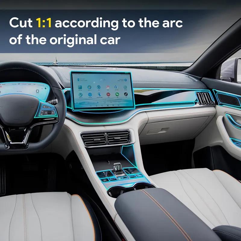Center Console Clear Protective TPU Film Anti Scratch PPF Protective Film For BYD Song Plus -2025 Auto Interior Accessories