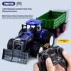 1/24 Remote Control Tractor Toy Rc Farm Tractor Alloy Body Simulation Agricultural Vehicle For Kids Outdoor Play Collection