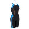 MIZUNO ST Lala Competitive Race Half Suit Black with Light Size XL Women's (Masters Back) N2MGA245, Blue, [FINA Approved]