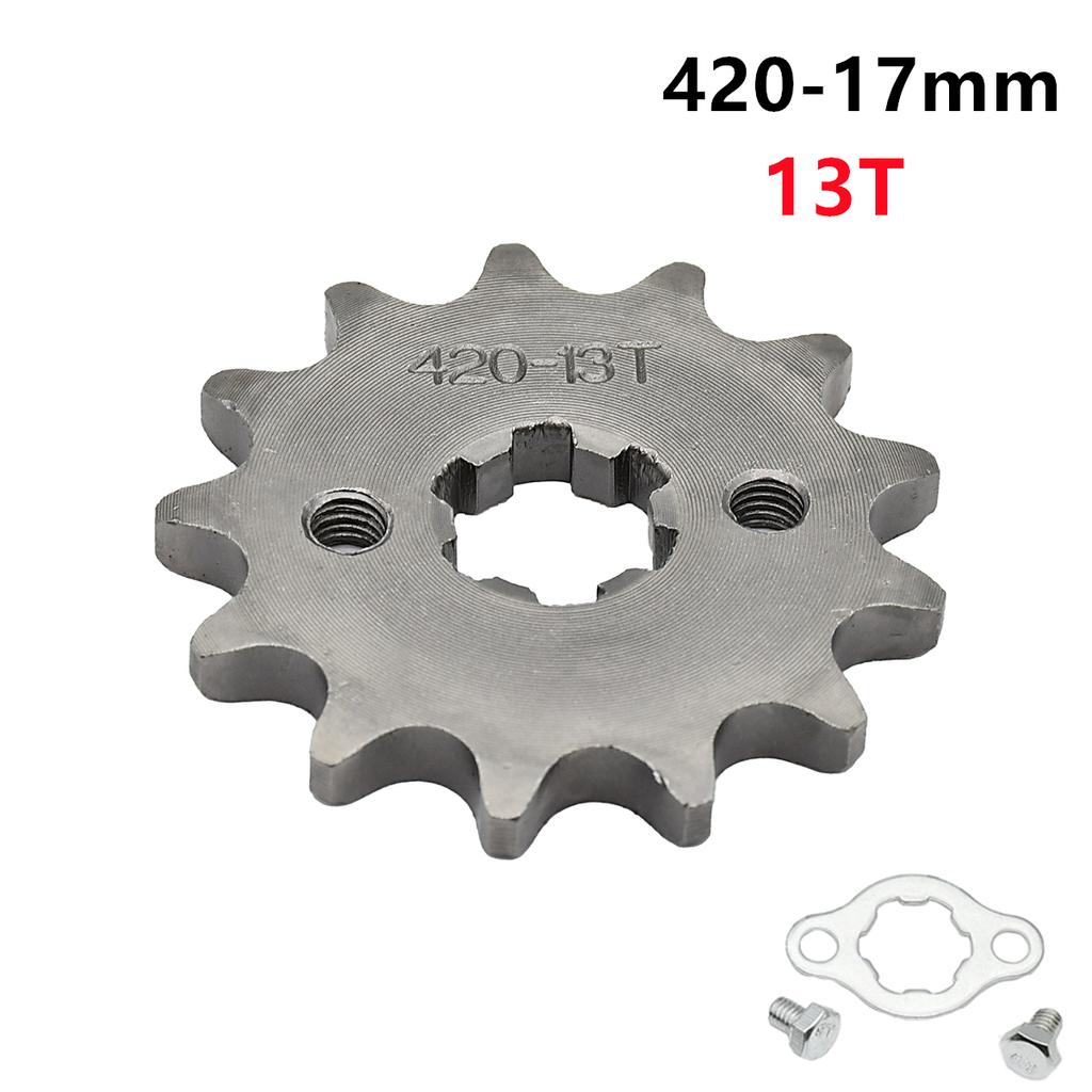 420 10T 11T 12T 13T 14T 15T 16T 17T 18T 19T Tooth 17mm ID Front Engine Sprocket Motorcycle Part