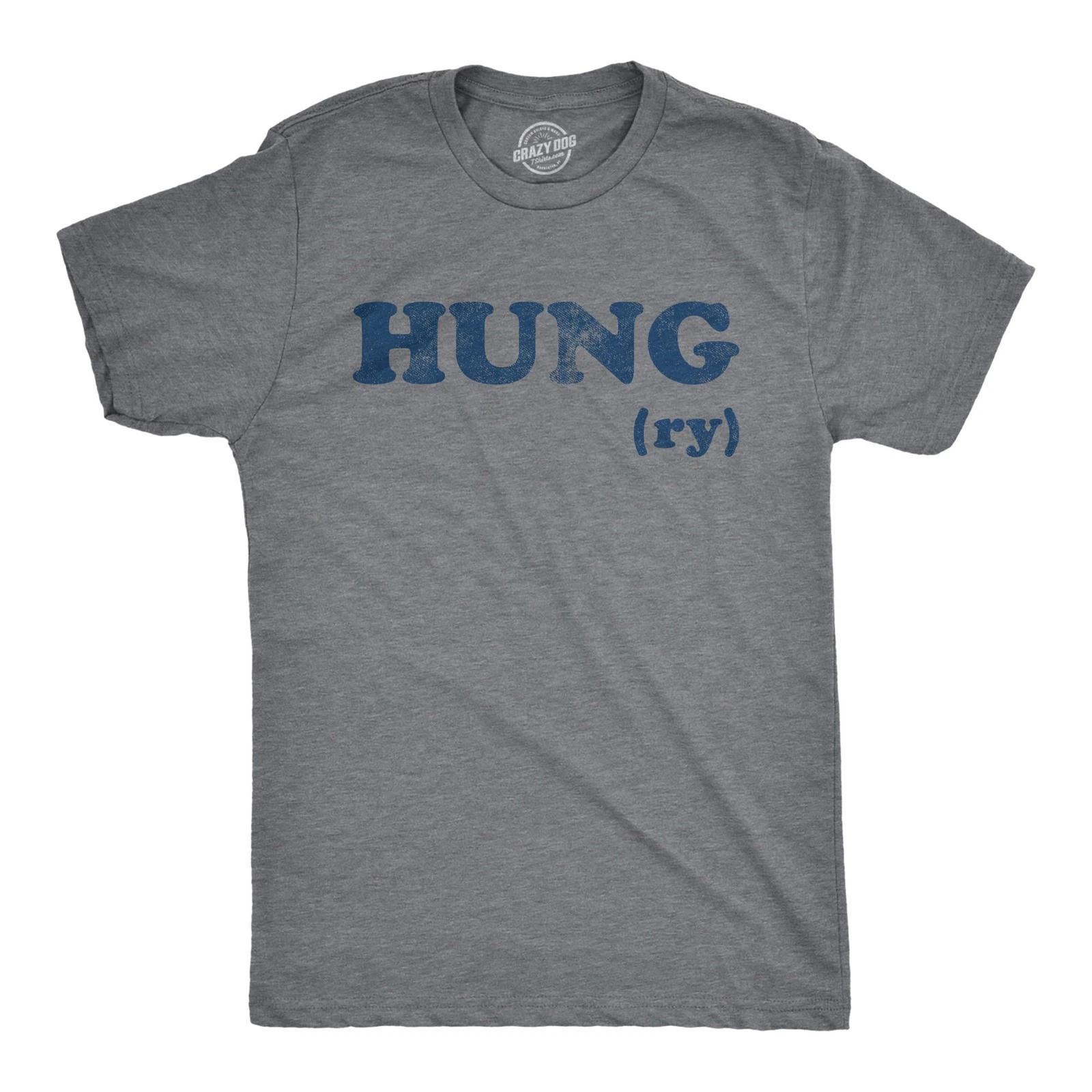 Mens Hungry T Shirt Funny Starving Eating Adult Humor Joke Tee for Guys M