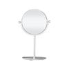MUJI Aluminum Compact Mirror with Small Tray, 17cm (W) X 14cm (D) X 27cm (H), Item Number: 15574957