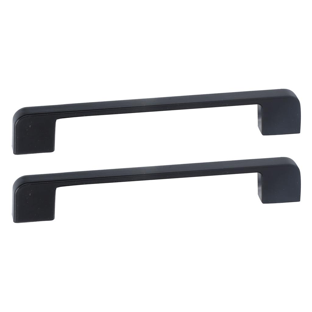 2pcs Cabinet Pulls Black Zinc Alloy Kitchen Drawer Handles with Screws for Drawer Wardrobe Cupboard Door
