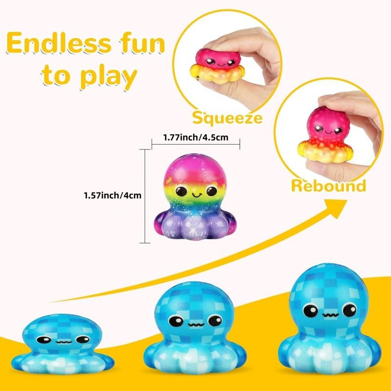 Giocattoli Giocattoli 6/12 Pezzi Polpo Morbido Slow Squishy Sollievo dallo Stress Fidgets per Bomboniere Festa Ricompense in Classe Riempitivi per Cesto di Pasqua Bambini