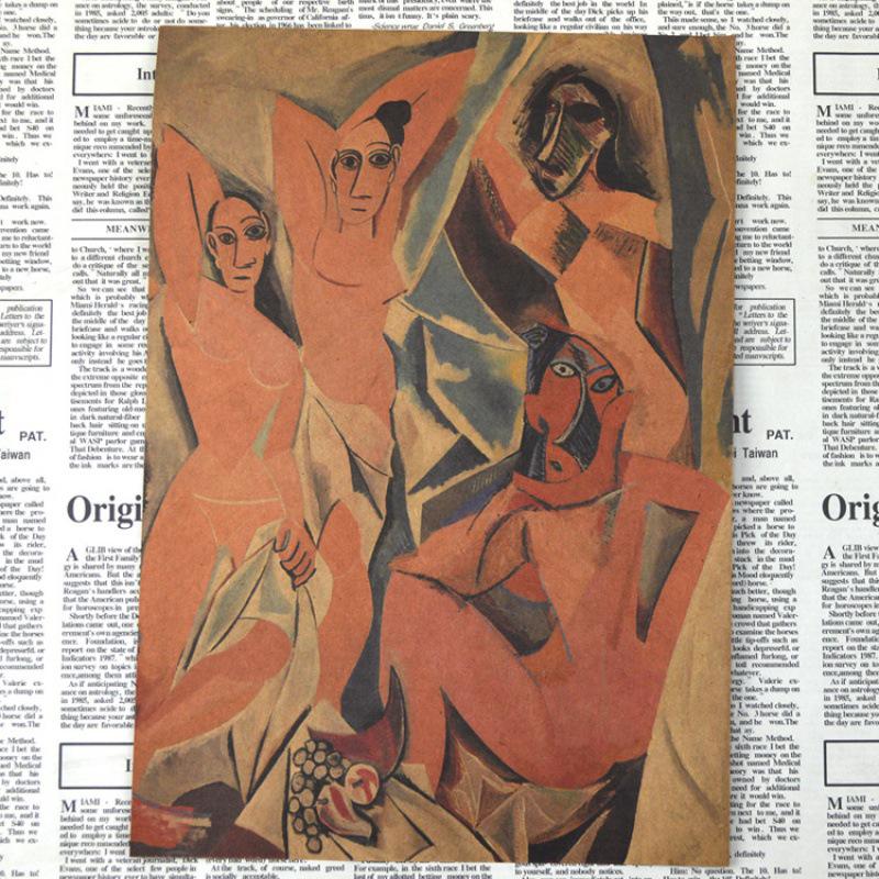 Classic Picasso Oil Painting Retro Kraft Paper Poster for Decor