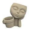 Creative Human Face for Doll Silicone Mold Epoxy Resin Casting Succulent Pot