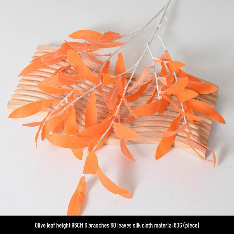 Orange-Themed Wedding Aisle Simulation Flower Arrangement - Artificial Home Decor Row Flowers