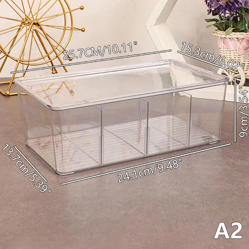 Tea Bag Storage Box Office Multifunctional Storage Box with Lid Acrylic Organizer Coffee Bag Compartment Box Storage Box