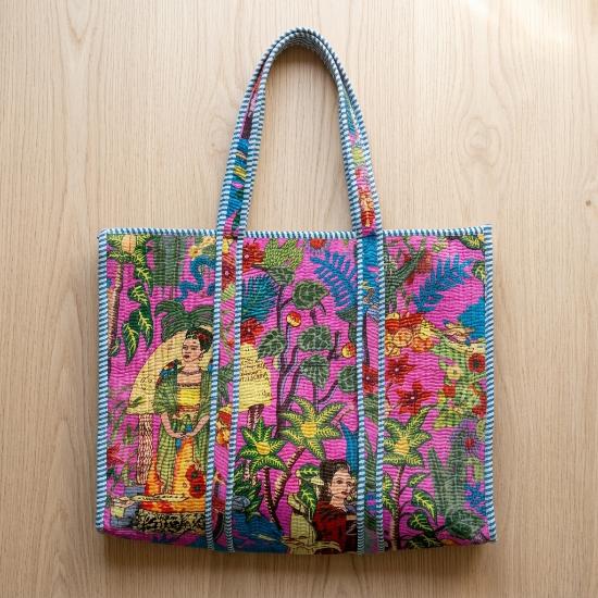 Shoulder Bag Usalover925 Multicolor Quilted Cotton Print Shoulder Bags 101
