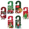 Door Christmas Handle Hanger Decorations With Cartoon Santa Design Claus