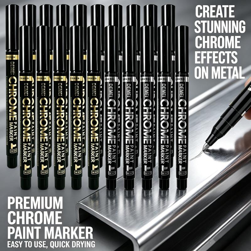 1-20Pcs Mirror Marker Pen DIY Reflective Paint Pens Mirror Markers Chrome Gold SILVER Marker Signature Car Styling Art Craftwork