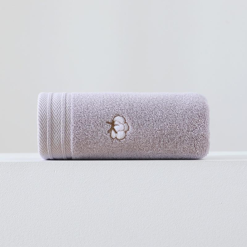 Pure Cotton Absorbent Soft Face Towel - Thickened Daily Use, Embroiderable, Gift Box Option Available