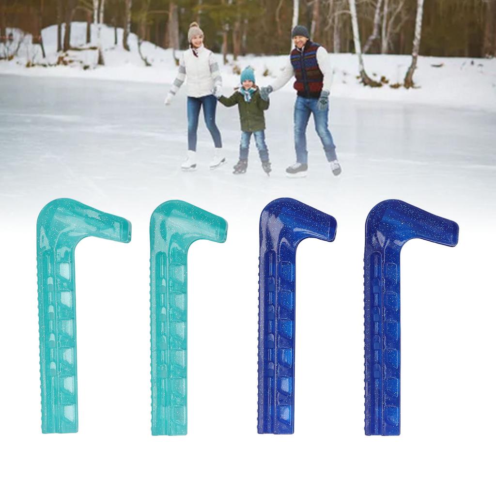 Ice Skate Guard Double Color Hard Plastic Cuttable Ice Skate Blade Cover for   Skate
