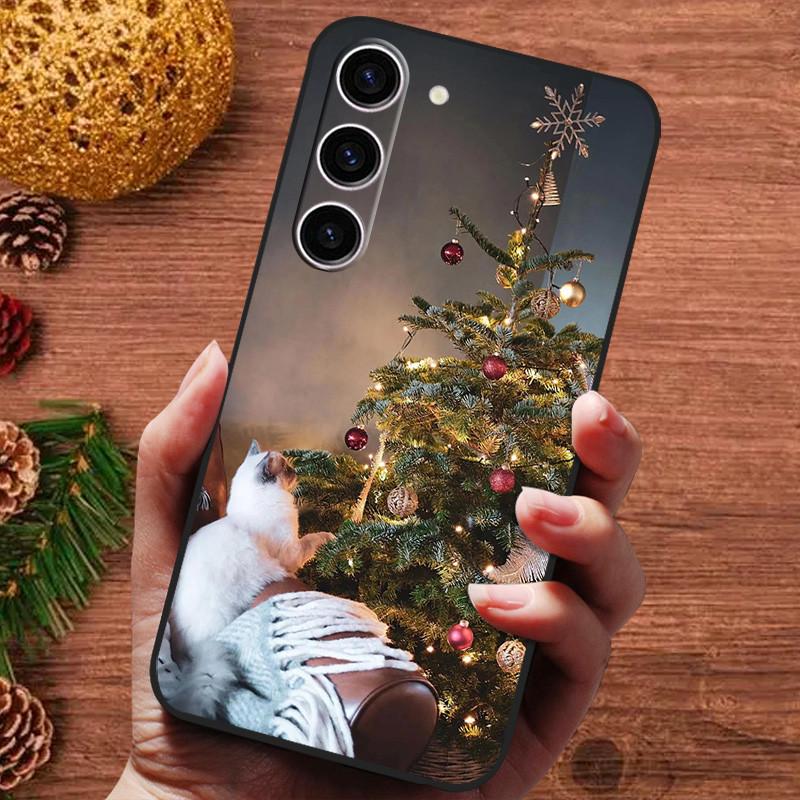 Vánoční malovaný kryt pro Samsung Galaxy S25 Ultra S25Plus Pouzdro Silikonové Měkké Fundas Pro Samsung S25 Plus Kryt telefonu s 25