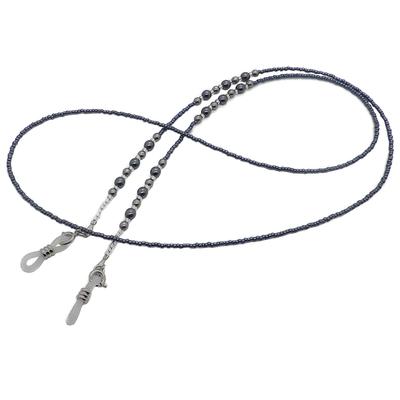 Nagoya Eyeglasses Glasses Chain, Eyeglass Chain with Pearl Beads, Made In Japan, 099050 (Gray 01)