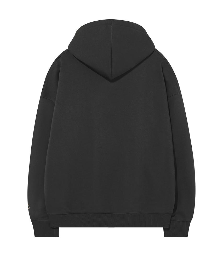 COVERNAT Small Authentic Zip-Up Hoodie Charcoal