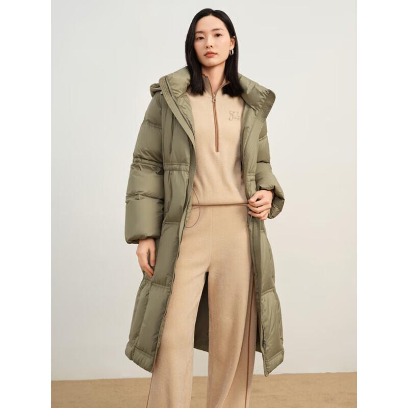 Jiuzi Anna Kou Dopamine-Inspired Hooded Long Down Jacket for Women
