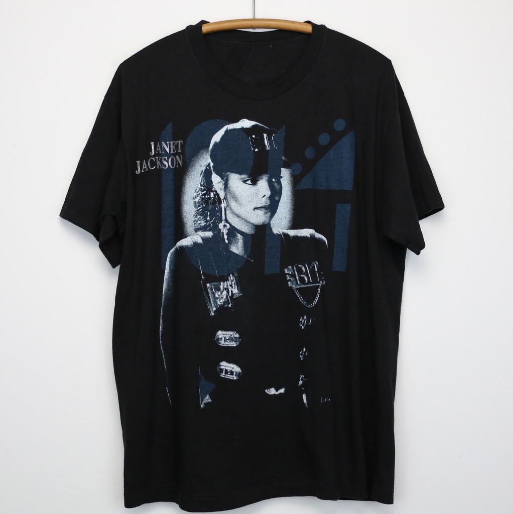 Maglietta Unisex Nera del Janet Jackson Rhythm Nation Tour del 1990