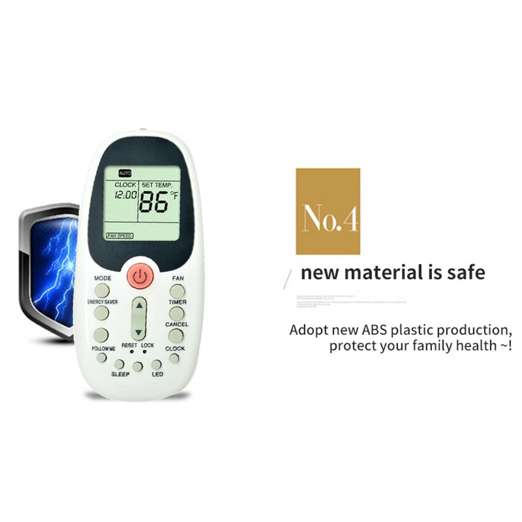 Malý ovladač klimatizace s obrazovkou, citlivý ovladač pro domácí kancelář, náhradní sada pro R06 BG RO6 BGCE