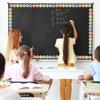 1roll Happy Stickers Color Smile Bulletin Board Decorative For Back To School Classroom Blackboard Decoration Stationery Sticker